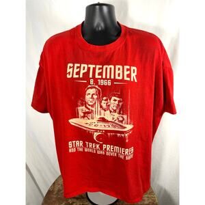 Star Trek Premiere Tee Red 3XL September 1966 Graphic